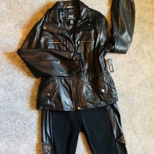 a.n.a. Genuine Lambskin Leather Jacket